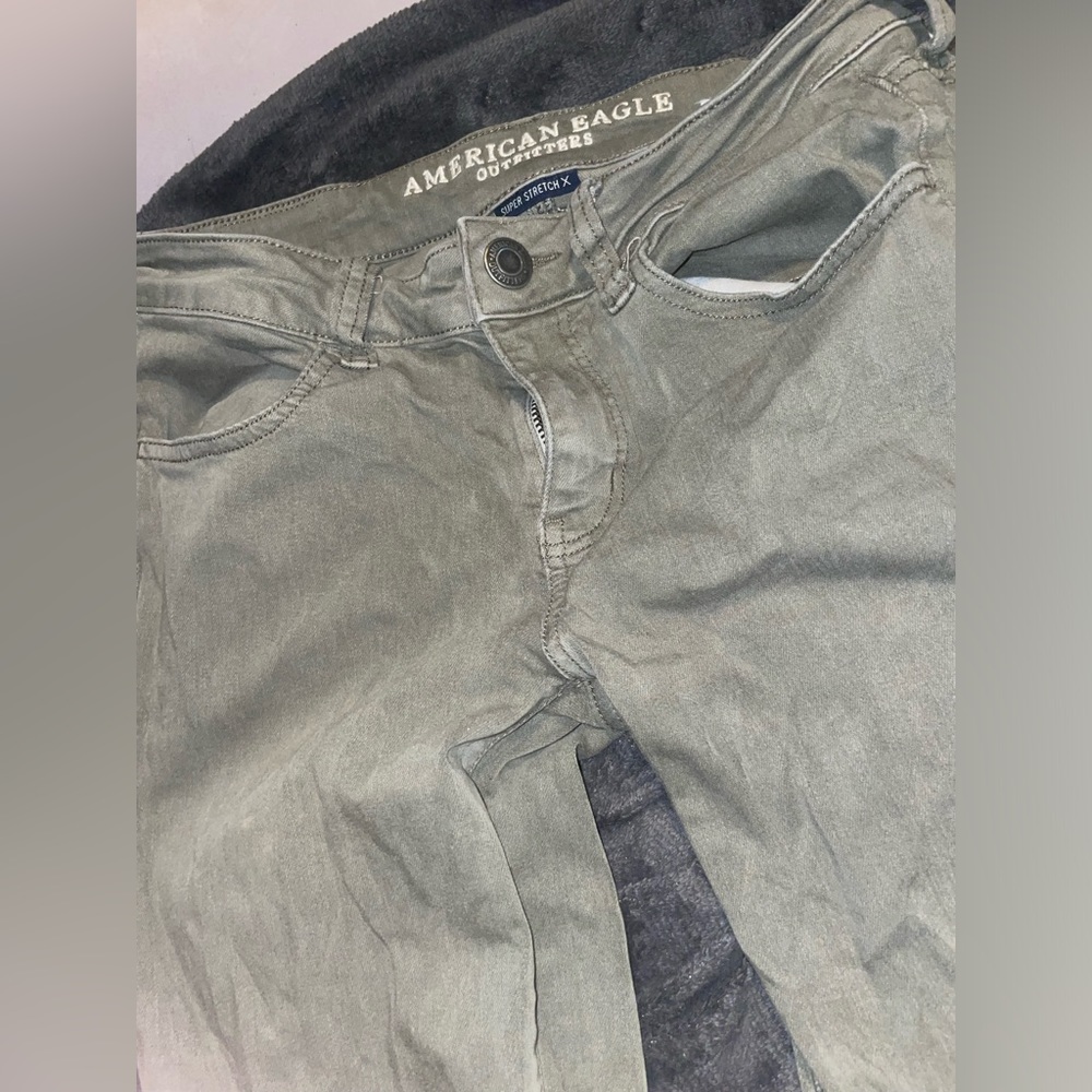 Green American eagle outfitters  jeans size 4 worn 2x